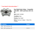 thumbnail image 2 of Rear Right Brake Caliper - Compatible with 2005 - 2009 Land Rover LR3 4.4L V8 - Dynamic Friction, 2 of 2