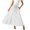 White, variant on Skirts for Women Elastic High Waist Maxi Skirt Solid Color Dressy Casual Drawstring Long Skirt