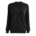 thumbnail image 4 of Cardigan à Capuche à Manches Longues pour Femmes avec Fermeture Éclair et Cordon de Serrage Blouse Décontractée Confortable, 4 of 6