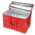 thumbnail image 5 of Yalin XXXL Large Insulated Cooler Bag, Styrofoam Cooler of Keep Food Hot or Cold, Reusable Double Zipper Food Delivery Bag for Grocery Shopping, 23" W x 15" H x 14" D ( Red ), 5 of 6