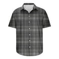 thumbnail image 5 of miqiqism Men Plus Size Tops Shirts Buffalo Plaid Blouses Short Sleeve Tshirts Casual Button-Down Shirt for Men Summer Top 2025 Fashon,04_Multicolor,X-Large, 5 of 5