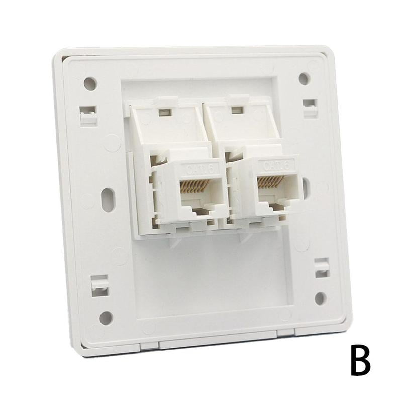 4 Sockets Cat7 Rj45 Network Outlet Jack Shielded Cat 7 Wall