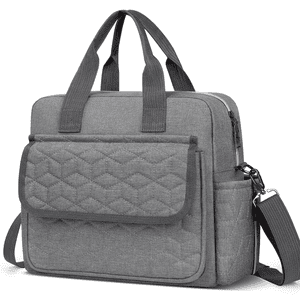 GPED Diaper Bag Tote with 3 Insulated Pockets, Grey