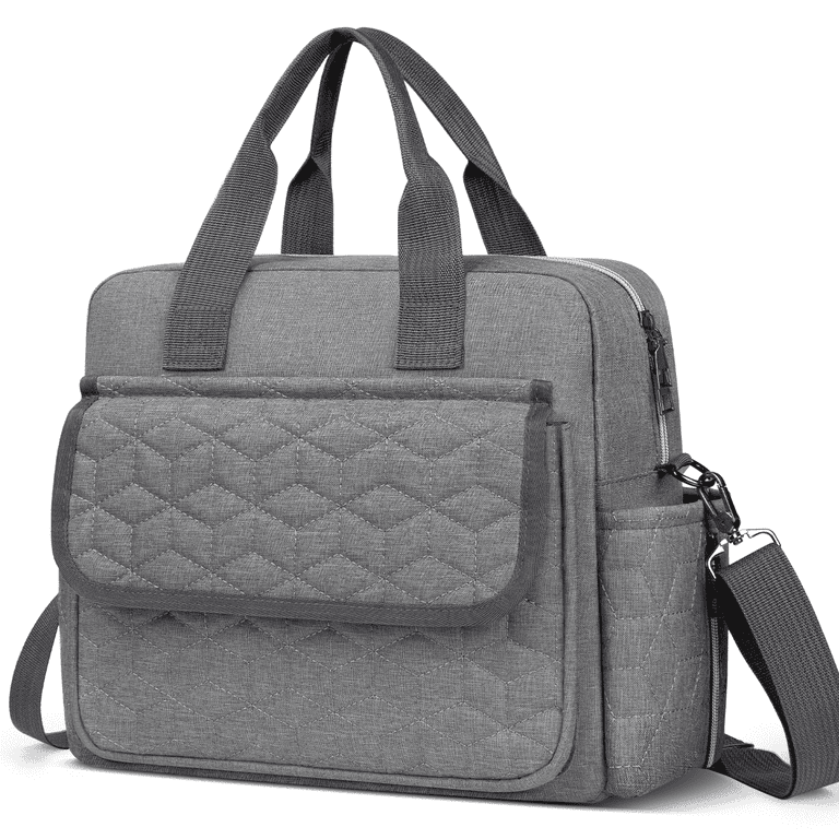 GPED Diaper Bag Tote with 3 Insulated Pockets, Grey photo 1