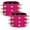 Pink, variant on 2PCS Studded Bracelet Punk Spiked Wristband Goth Wide Strap Leather Bracelets, Crystal, Style F1806