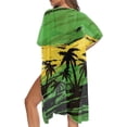 thumbnail image 5 of Xoenoiee Jamaica Flag Palm Tree Print Women's Kimono Swimsuit Coverups Cardigan Summer Beach Cover Ups Casual Fashion Breathable Long Swimwear Cover up, 5 of 7