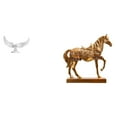 thumbnail image 1 of Estatua De ángel Y Caballo De Resina, Escultura Decorativa Para Oficina, Hogar, Inauguración De La Casa, Estantería, Pasillo, Escritorio, Decoración Con Grabado De Animales., 1 of 8