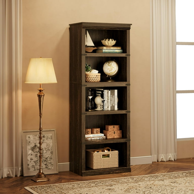 2024 New 3 Tier Bookcase Farmhouse Book Shelf with Storage 40 Inch Tall Open Display Bookshelves Wooden 3 Shelf Bookcase for Living Room Bedroom Walmart