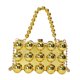 thumbnail image 5 of Bolso de mano para mujer con cadena y correa para el hombro, moderno bolso de viaje para vacaciones Dorado, 5 of 7
