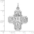 thumbnail image 3 of Sterling Silver Rhodium-Plated Polished Solid Miraculous Medal Pendant (34.52 X 23.12) Made In United States qc11209, 3 of 5