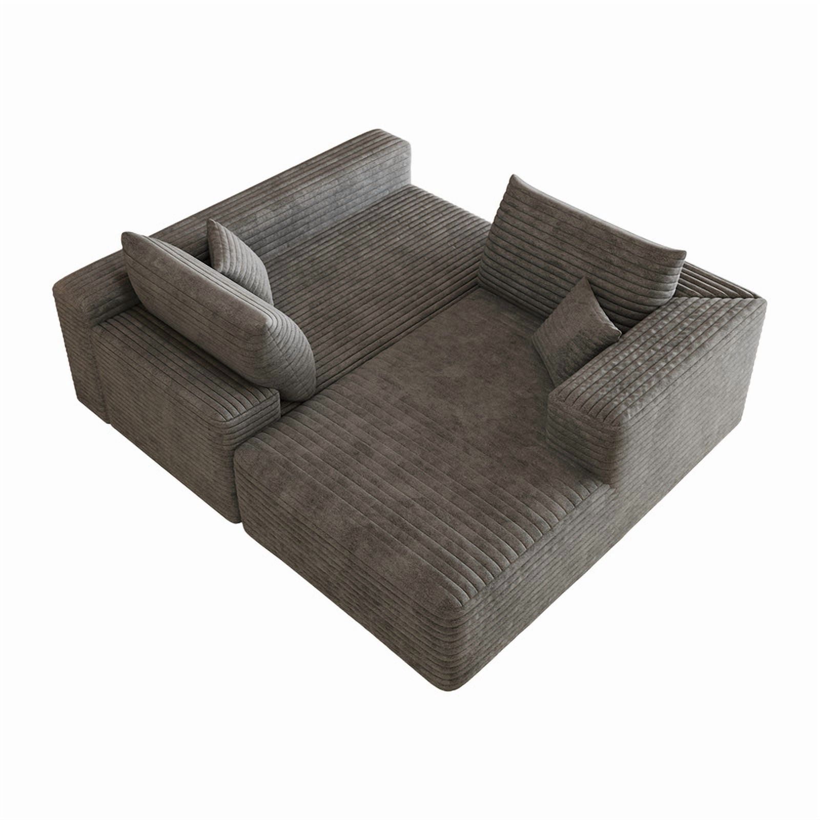 103" Cloud Sectional Sofa, Modern L-Shaped Modular Couch with Chaise Lounge, Minimalist Comfort Deep Seat Sofa for Living Room, Apartment, Bedroom, No Assembly Required