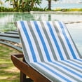 thumbnail image 6 of Arkwright Cabo Cabana Chaise Lounge Covers - 100% Cotton Terry - 30 x 85 in. - (Case of 12) Navy/Grey, 6 of 11