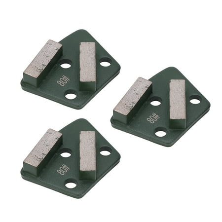 

Diamond Grinding Shoes - 3pcs Set | Aggressive Cutting for Concrete Floors | Trapezoid Design | 2 Long Teeth | Green 80#