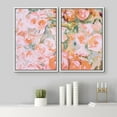 thumbnail image 2 of IDEA4WALL Framed Canvas Print Wall Art Set Pastel Rose Flower Bouquet Abstract Retro Fine Art Decor Vintage Floral Artwork Contemporary Minimal for Living Room, Bedroom, Office - White 16"x24"x2, 2 of 5