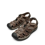 DREAM PAIRS Men's Casual Hiking Sandals Comfort Outdoor Sport Fisherman Sandals 160912-M-NEW KHAKI/YELLOW Size 7.5