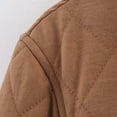 thumbnail image 4 of Winter Jackets For Women Sevevn Women's Long Sleeved Quilted Jacket Solid Color Lapel Zipper Snap Coat Without Hat Casual Jacket, 4 of 8