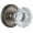Gray, variant on Grandeur 812762 Georgetown Solid Brass Rose Passage Door Knob Set - Grey