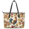 thumbnail image 2 of ZUXONGSY Maple Leaf Rooster Print Handbag for Women Waterproof Top Handle Satchel Practicality Travel Purse with Handle for Workout Dating, 2 of 6
