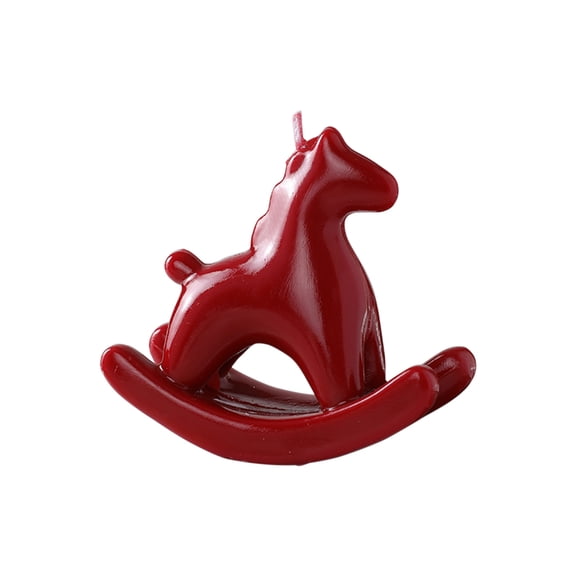 Horse-Shaped Christmas Scented Candle, Red Pony Ornament Birthday Candles, 3.5", Cute Pony Candle Winter Scented Candle Soy Wax Aromatherapy Candle Christmas Holiday Party Decoration