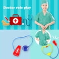thumbnail image 4 of Doctor rol juego de disfraces traje de vestir con múltiples herramientas Juegos para niños Equipo educativo ropa de cosplay para niñas para niños Inevent FN001549-00, 4 of 7
