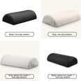 thumbnail image 6 of Large Half Moon Bolster Pillow for Legs, Knees, Lower Back and Head, Lumbar Support Pillow for Bed, Sleeping for Ankle and Foot Comfort, Black, 6 of 11
