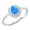 Blue, variant on Teardrop Blue Simulated Opal Cubic Zirconia Horseshoe Ring Sterling Silver Size 8