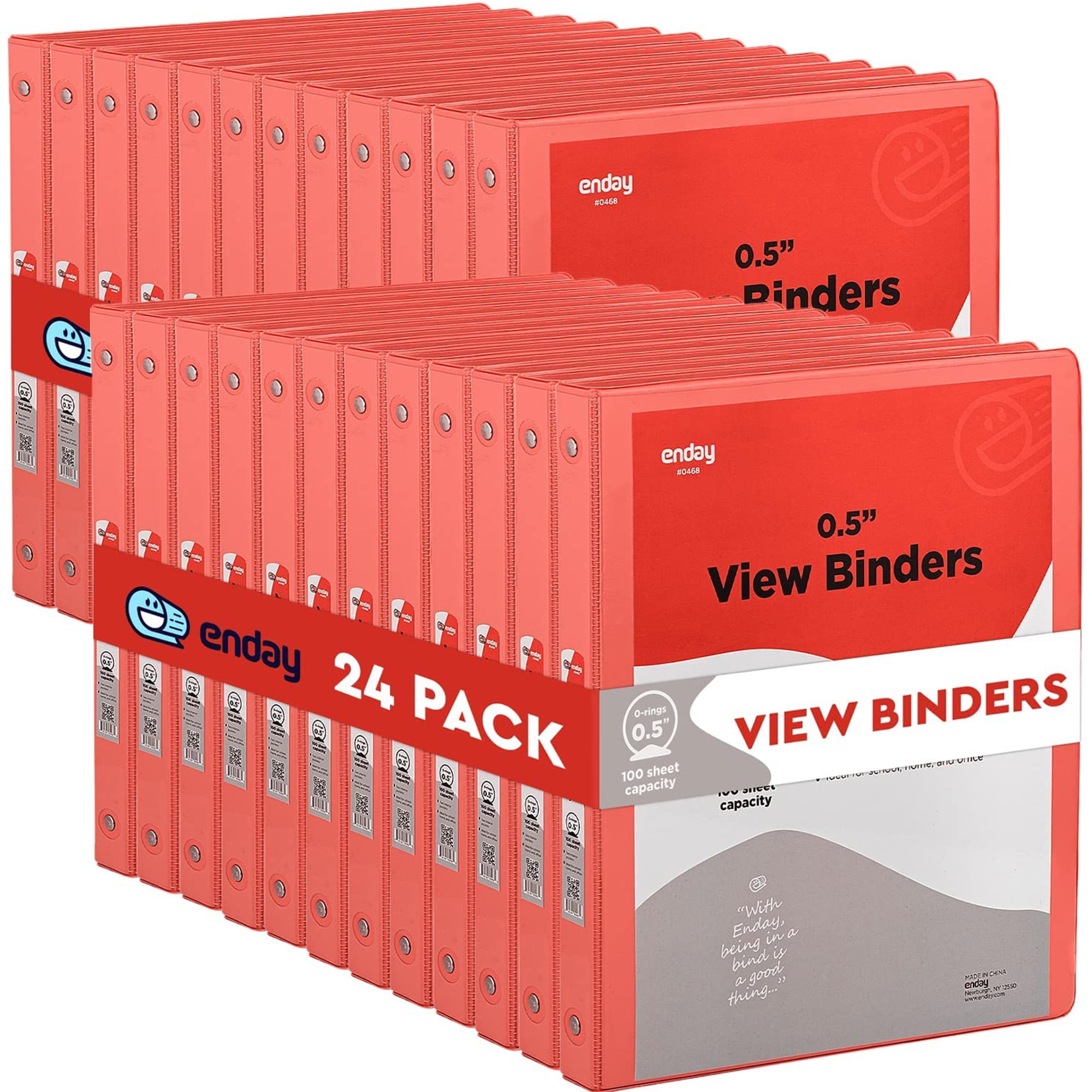Enday 1/2 Inch Binder 3 Ring Binders with Pockets for Home, Office