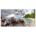 thumbnail image 2 of Exotic Tropical Beach under Blue Sky - Modern Seascape Canvas Artwork, 2 of 3
