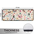thumbnail image 5 of Kitchen Rugs Sets Of 2,Beige Butterfly Flower Pattern Anti Fatigue Kitchen Mat Rugs Non Slip Washable,Decorative Kitchen Floor Mats for Kitchen,Sink,Laundry,17"x47"+17"x47", 5 of 5