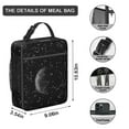 thumbnail image 3 of Starry Night Gothic Lunch Box: Gold Moon/Stars - Insulated Reusable Bag, Leakproof Cooler Tote with Adjustable Strap & Zipper Closure, 3 of 6