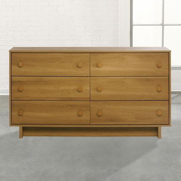 Sauder Soft Modern 6 Drawer Dresser Walmart Com Walmart Com