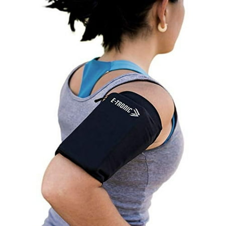 Phone Armband Sleeve: Best Running Sports Arm Band Strap Holder Pouch Case for Exercise Workout Compatible with iPhone 5S SE 6 6S 7 8 X Plus iPod Android Samsung Galaxy S5 S6 S7 S11 Black XL