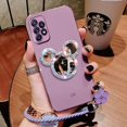thumbnail image 2 of Funda con soporte de espejo chapado para Samsung, carcasa con pulsera de flores para Samsung A53, A52, A82, A73, A72, A33, A32, A22, A13, 5G, A71, A50, A23, A12, Note 20 qiuyongming unisex, 2 of 2