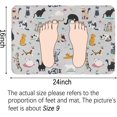 thumbnail image 4 of Mat, Bathroom Rug, Washable Microfiber Soft Doormats Shower Mat, Cute Cat Home, 4 of 7