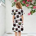 thumbnail image 5 of Grblisyd Girls Dresses Size 10-12 Ruffle Short Sleeve Dresses Kids Halloween Print Summer Crewneck A Line Casual Sundress, 5 of 5