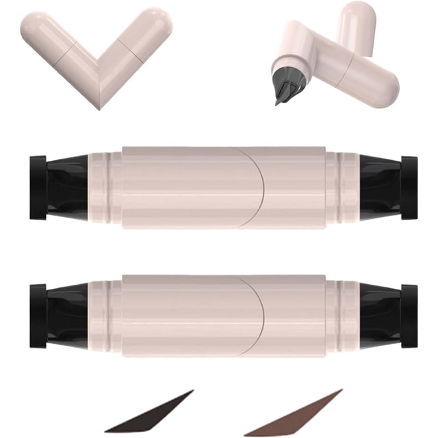 Lápiz deliner de ojos en gel, sello plegable para un deline perfecto, sello de doble punta, resistente al agua, a prueba de manchas, de larga duración, maquillaje líquido para principiantes.