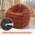 thumbnail image 6 of LIFEREVO Kids Fluffy Faux Rabbit Fur Bean Bag Cover (No Filler), Soft Cozy Fuzzy Stuffed Animal Storage Bubble Bean Bag for Plush Toys, Cute Shaggy Furry Beanbag Cover Girls Adults, Burnt Orange, 6 of 7