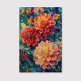 thumbnail image 2 of Dahlia Flower Canvas Wall Art 8x12 inches - Rustic Botanical Floral Dahlia Flower Watercolor Canvas Decor, 2 of 5