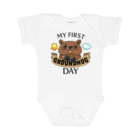 

Inktastic My First Groundhog Day- Cute Gift Baby Boy or Baby Girl Bodysuit