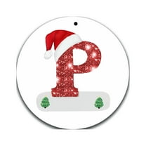 Holloyiver Christmas Tree Decoration Pendant Personalized Christmas 26 Letter Ornaments Christmas Tree Letter Decoration Pendant for Xmas Tree Home Decor