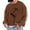 Brown, variant on Men's Loose Rugby Print Crewneck Sweatshirts Long Sleeve Casual Pullover Workout Tee Shirt Tops