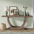thumbnail image 5 of Tribesigns 63 inch Console Table, 2-Tier Farmhouse Entryway Sofa Tables for Living Room Hallway Foyer Corridor, Retro Brown, 5 of 6