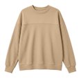thumbnail image 7 of IUYRTFE Women's Round Neck Waffle Knit Long Sleeve Pullover Solid Color Casual Top with Seam Detail, 7 of 7