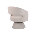 thumbnail image 3 of 360-Degree Swivel Accent Chair with Wrap-Around Backrest, Round Barrel Chair with Soft Padded Seat, Leisure Club Armchair for Living Room Bedroom, Beige, Easy to Assemble, 3 of 7
