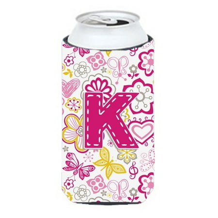 

Caroline s Treasures CJ2005-KTBC Letter K Flowers and Butterflies Pink Tall Boy Hugger Tall Boy multicolor