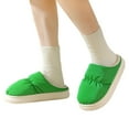 thumbnail image 3 of Vedolay Fuzzy Slippers Women Indoor Cute House Bedroom Fuzzy Cozy Shoes Non-Slip Home Slipper Green,37, 3 of 5