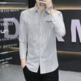 thumbnail image 2 of Ropa formal de negocios de manga larga para oficina, camisa y blusa para hombre, vestido de verano con botones, moda 2024, blusa informal de diseñador para hombre, 2 of 5