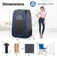 thumbnail image 3 of Gymax Portable Home Sauna Full Body Steam Sauna Tent w/ 3L Steam Generator Black, 3 of 10