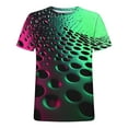 thumbnail image 3 of Mens Camisas de Manga Corta Impresión Casual Deportes Cuello Redondo Blusa, Poliéster Ligero para la Primavera Verano Al Aire Libre Uso Diario, 3 of 4