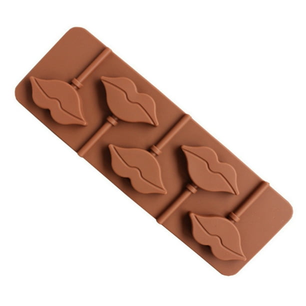 Fiudx Molde para Piruletas de Gel de Sílice, Silicona de Grado Alimenticio, Diseño Flexible, Fácil de Desmoldar, Antiadherente, Multiusos para Dulces, Chocolate, Gelatina, Hielo y Repostería. 23,5 X